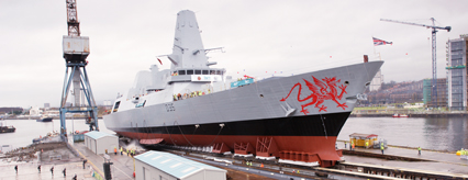 Dragon, the Royal Navy's new anti-war destroyer was also Clyde-built